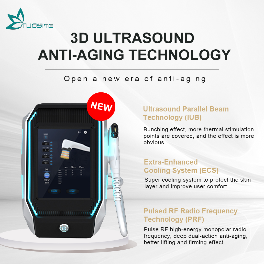 Portable Ultrasound Hifu Anti Wrinkle RF Facial Machine