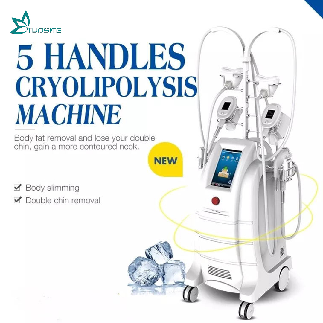 Cryo Lipolysis Liposuction Vacuum Cool Slimming Cryolipolysis Machine with 5 Handles