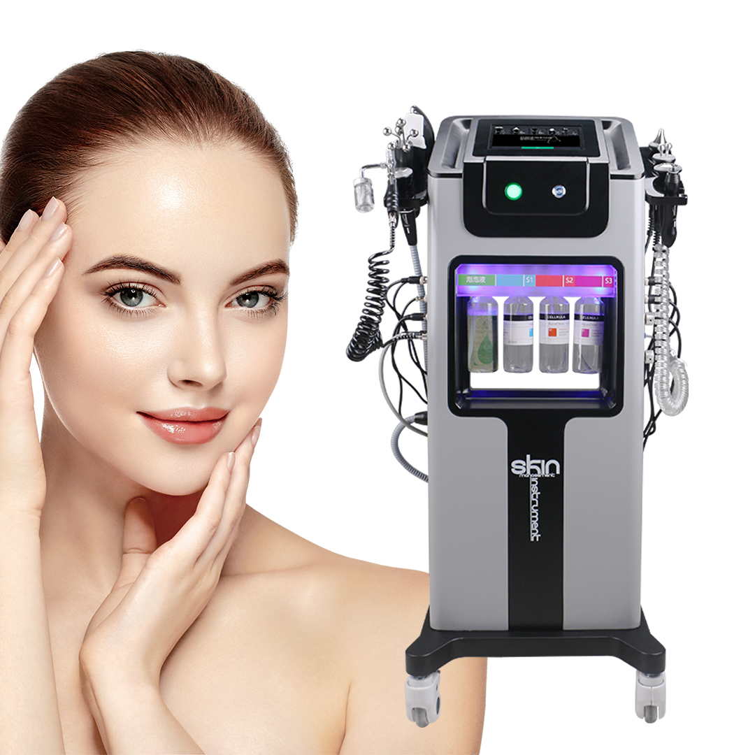 Multifunctional 9 in 1 PDT Therapy Skin Rejuvenation Water Peeling Dermabrasion Aqua Facial Machine